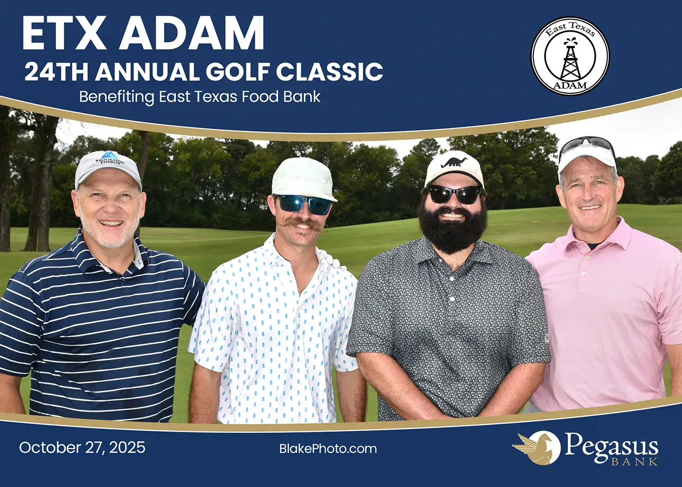 Sponsor-branded golf tournament team photograph by Blake Photography