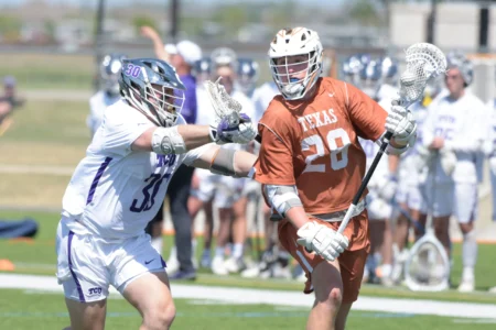 UT Dallas Lacross action photo by Blake Photography