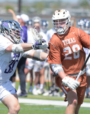 UT Dallas Lacross action photo by Blake Photography